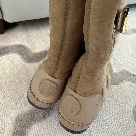 Brand NEW Tory Burch Boots Boho Size 6.5 Mid-Calf Camel - Picture 4 of 5